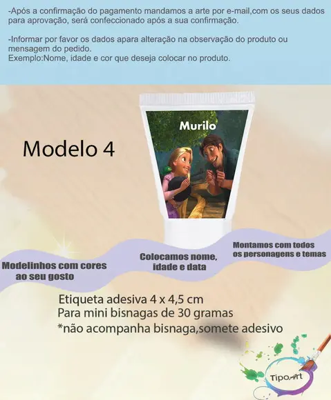 Rotulo para Bisnaga -rapunzel