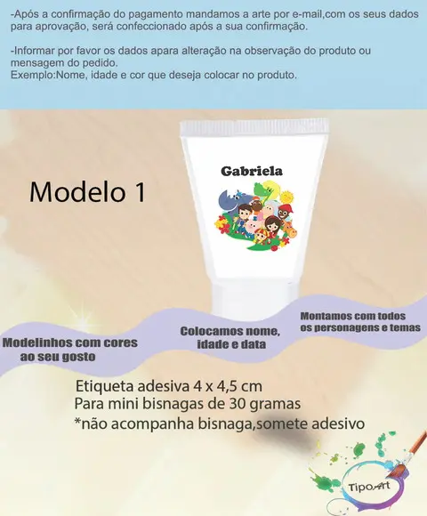 Rotulo para Bisnaga -sitio do Pica Pau Amarelo