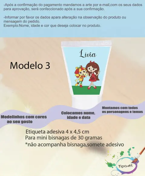Rotulo para Bisnaga -sitio do Pica Pau Amarelo
