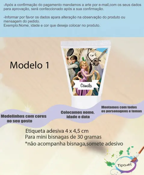 Rotulo para Bisnaga -rapunzel