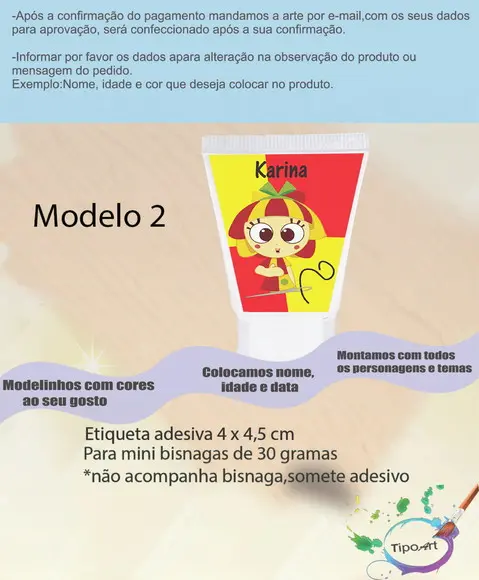 Rotulo para Bisnaga -sitio do Pica Pau Amarelo