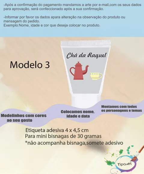 Rotulo para Bisnaga- Chá de Cozinha/pane