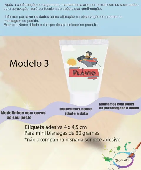 Rotulo para Bisnaga- Aviador