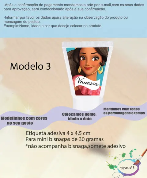 Rotulo para Bisnaga- Elena de Avalor