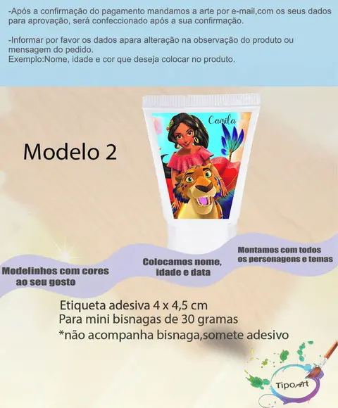 Rotulo para Bisnaga- Elena de Avalor