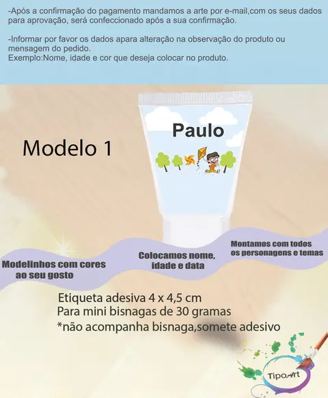 Rotulo para Bisnaga- Pipa e Catavento