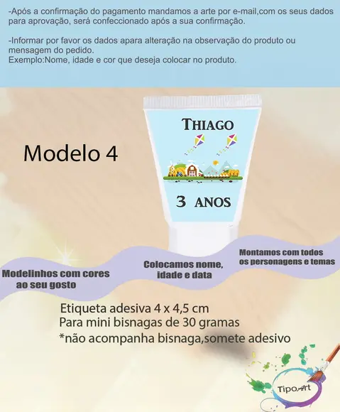 Rotulo para Bisnaga- Pipa e Catavento