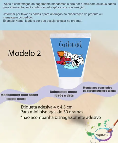 Rotulo para Bisnaga-101 Dalmatas
