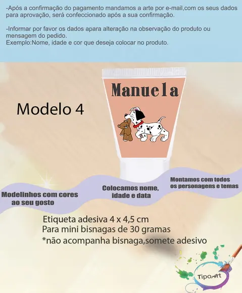 Rotulo para Bisnaga-101 Dalmatas