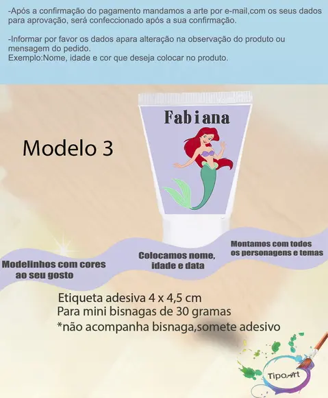 Rotulo para Bisnaga-ariel