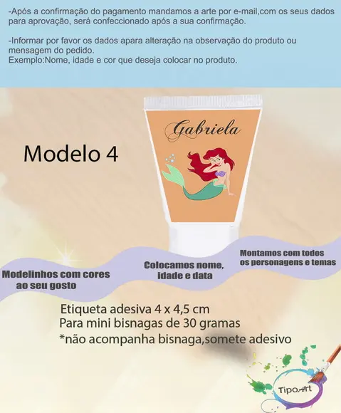 Rotulo para Bisnaga-ariel