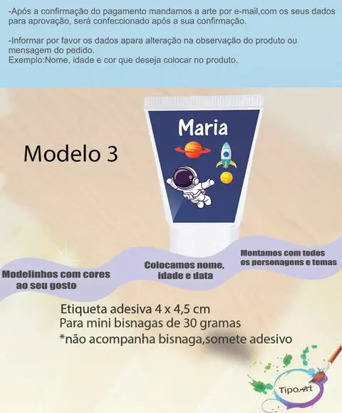Rotulo para Bisnaga-astronauta