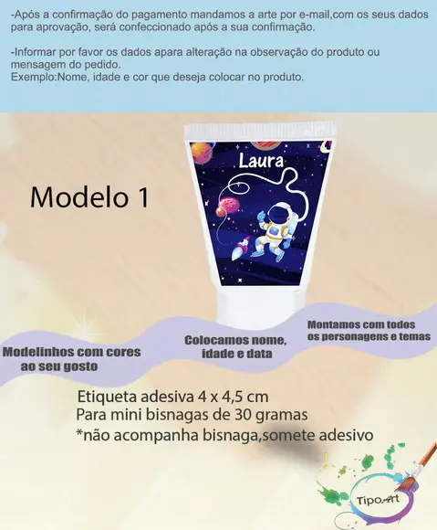 Rotulo para Bisnaga-astronauta