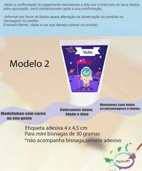 Rotulo para Bisnaga-astronauta