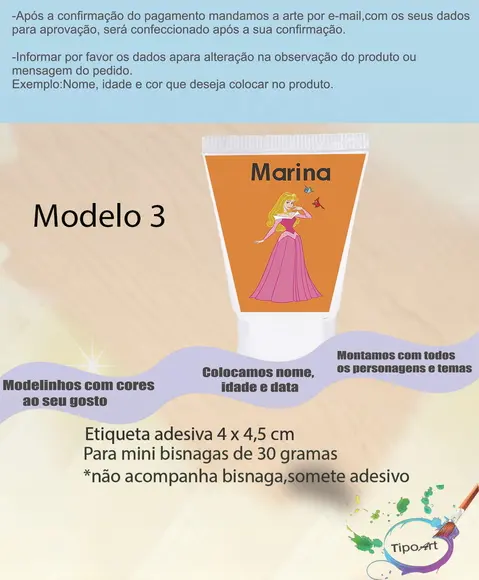 Rotulo para Bisnaga-aurora