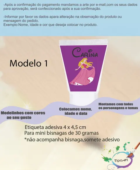 Rotulo para Bisnaga-aurora