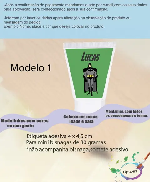 Rotulo para Bisnaga-batman