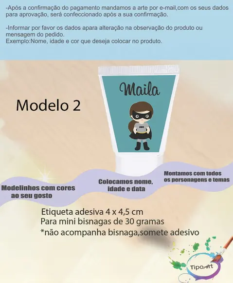 Rotulo para Bisnaga-batman