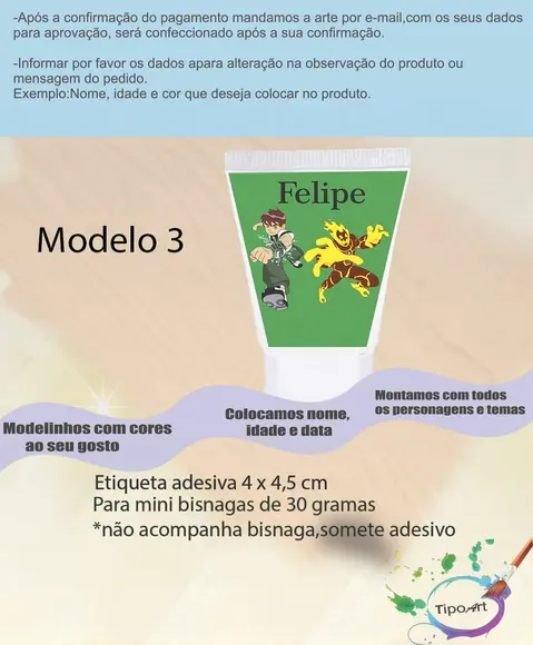 Rotulo para Bisnaga-ben 10