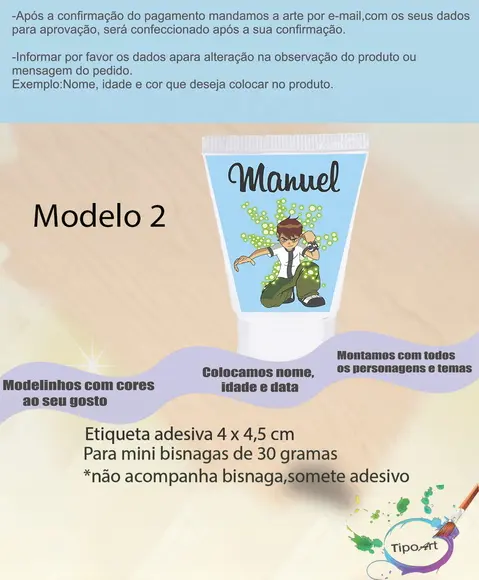 Rotulo para Bisnaga-ben 10