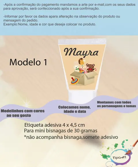 Rotulo para Bisnaga-boneca