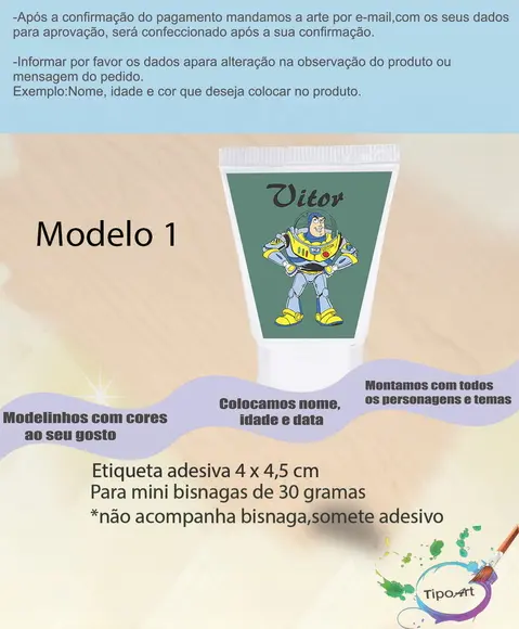 Rotulo para Bisnaga-buzz Lightyear