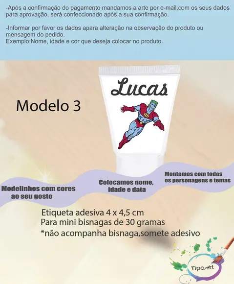 Rotulo para Bisnaga-capitão Planeta