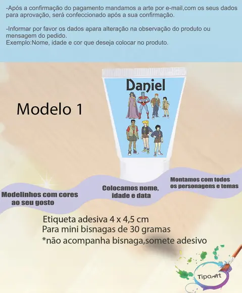 Rotulo para Bisnaga-capitão Planeta