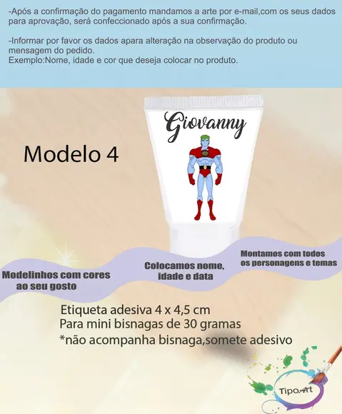 Rotulo para Bisnaga-capitão Planeta