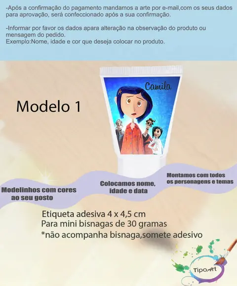 Rotulo para Bisnaga-caroline e o Mundo Secreto