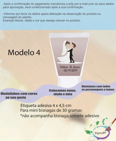 Rotulo para Bisnaga-casal