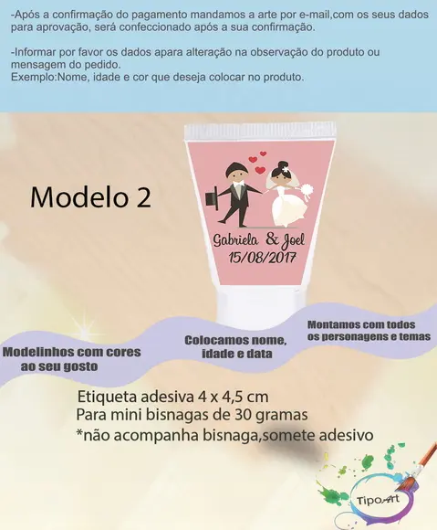 Rotulo para Bisnaga-casal