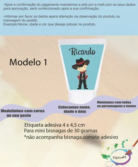 Rotulo para Bisnaga-cowboy