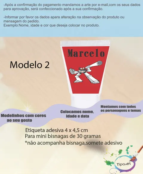 Rotulo para Bisnaga-dexter