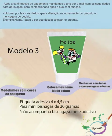 Rotulo para Bisnaga-dexter