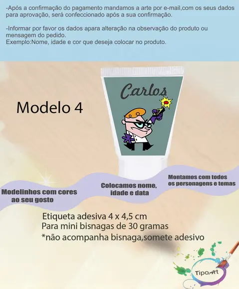 Rotulo para Bisnaga-dexter
