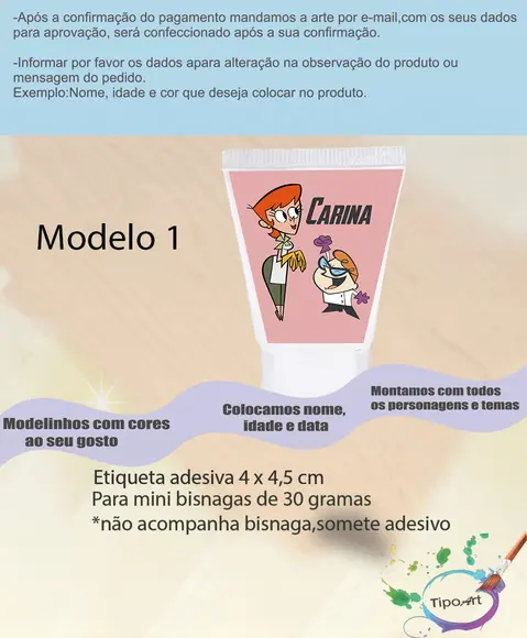 Rotulo para Bisnaga-dexter