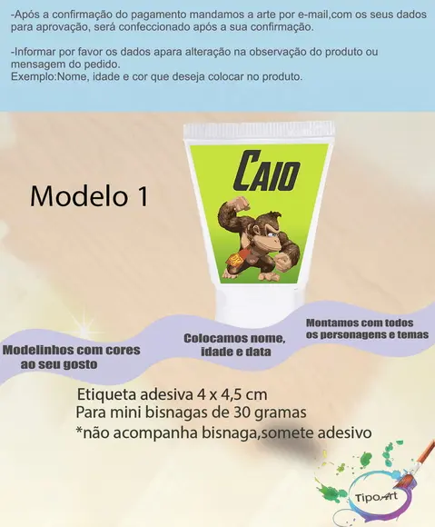 Rotulo para Bisnaga-donkey Kong