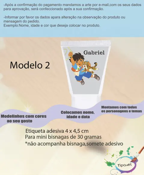 Rotulo para Bisnaga-dora