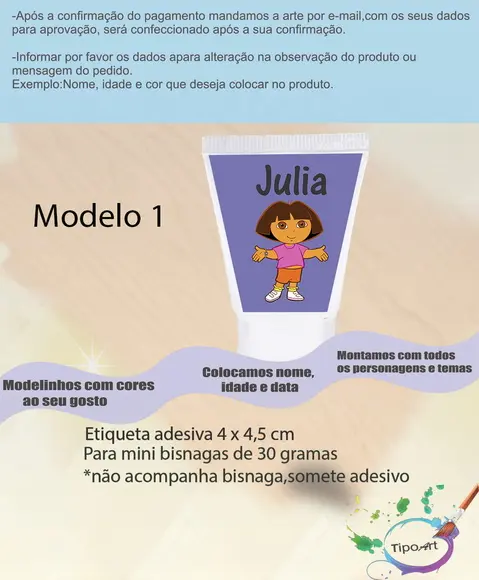Rotulo para Bisnaga-dora