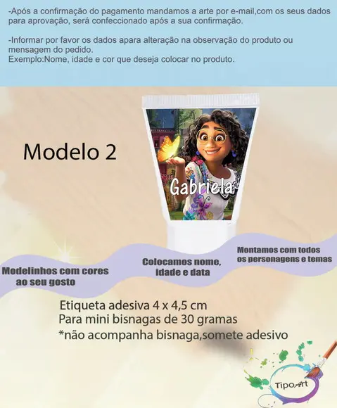 Rotulo para Bisnaga-encanto