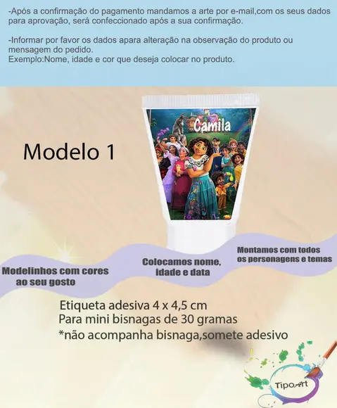 Rotulo para Bisnaga-encanto