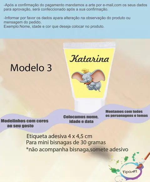 Rotulo para Bisnaga-dumbo
