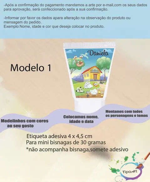 Rotulo para Bisnaga-fazendinha
