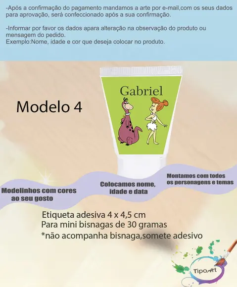 Rotulo para Bisnaga-fred Flintstone