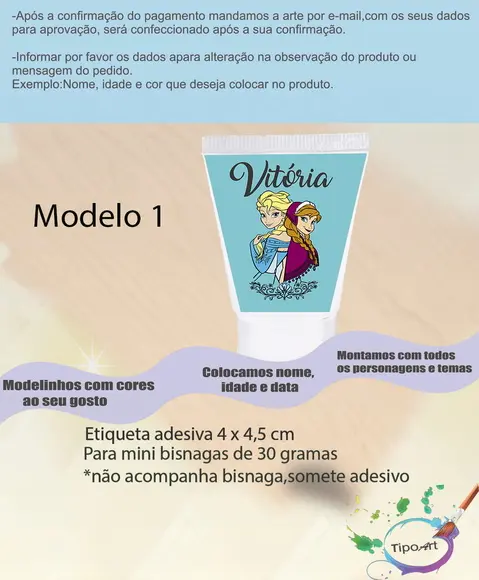 Rotulo para Bisnaga-frozen