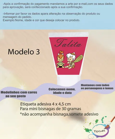 Rotulo para Bisnaga-fred Flintstone