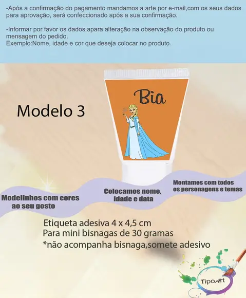 Rotulo para Bisnaga-frozen