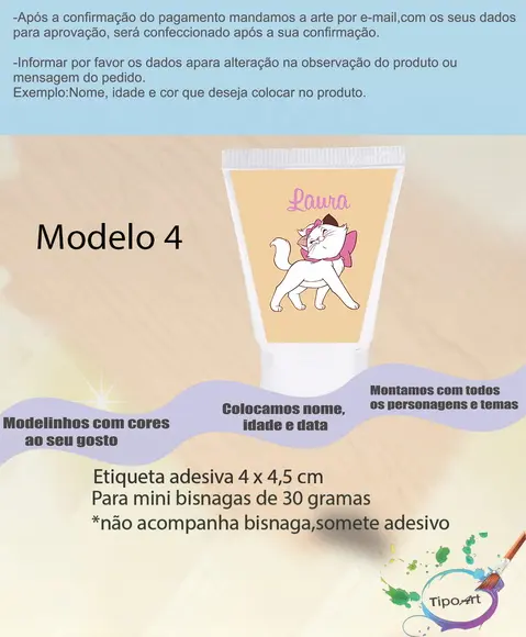 Rotulo para Bisnaga-gata Marie