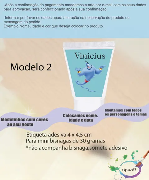 Rotulo para Bisnaga-genio